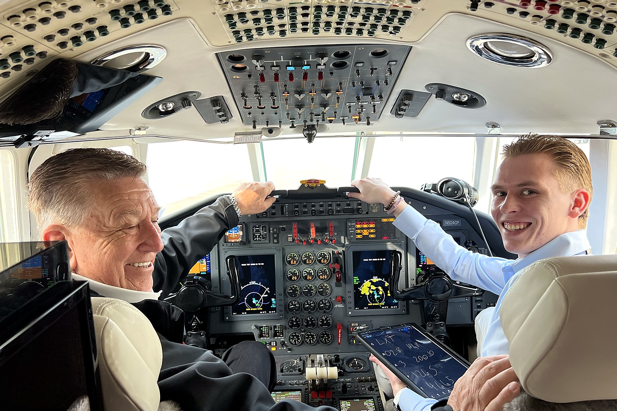 On the flight deck
